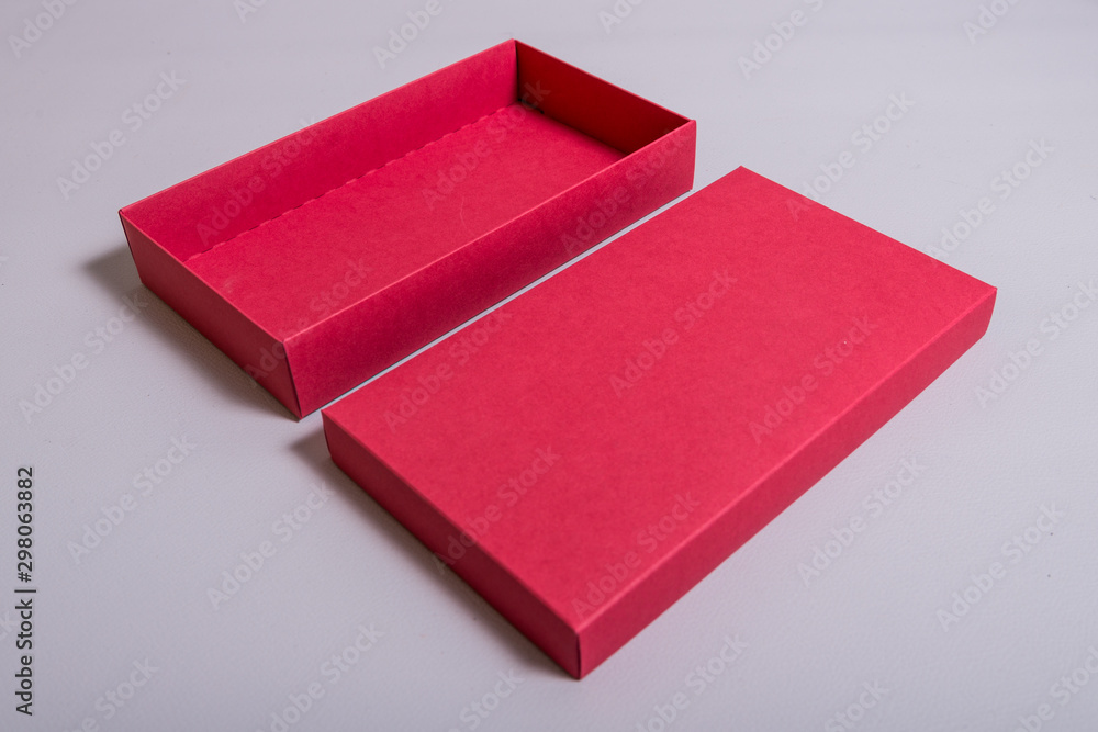 Gray cardboard box with cover , mock up isolates Gray cardboard box with cover , mock up isolates