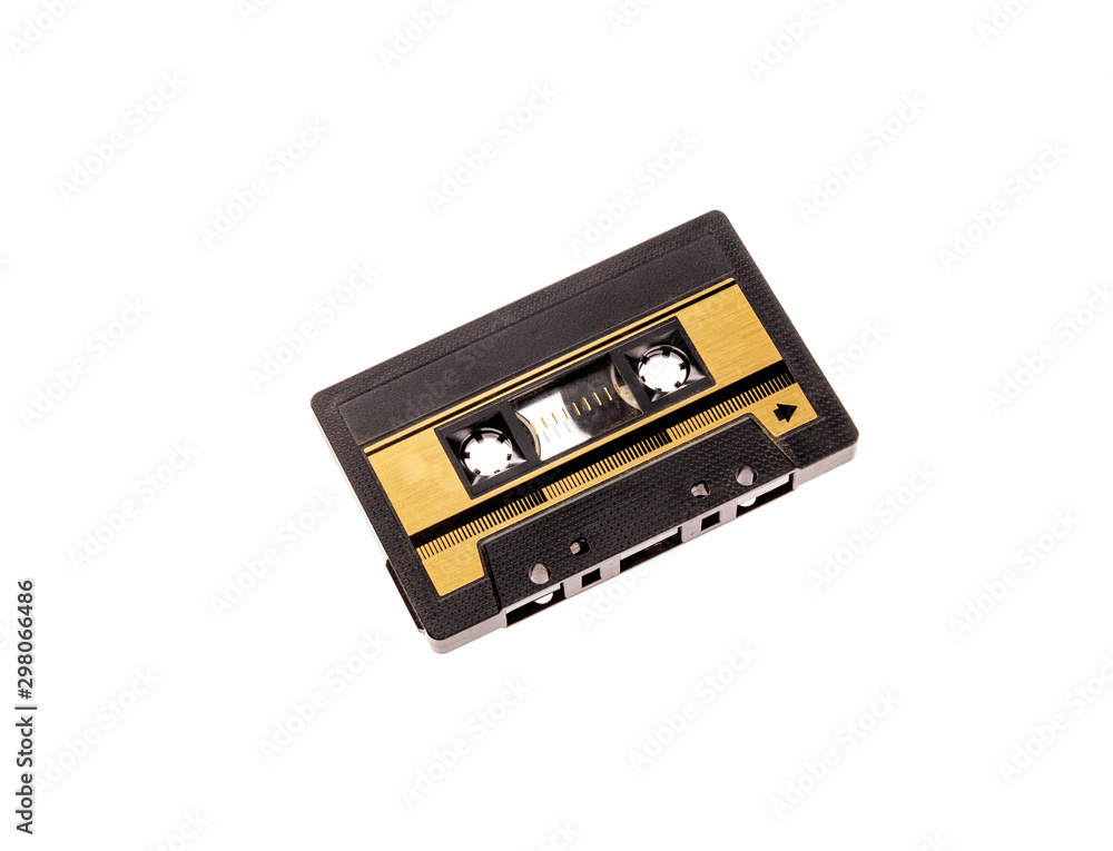 Obraz premium vintage cassette tape isolated white background.