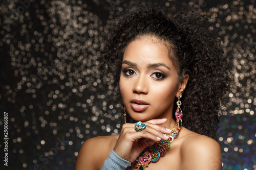 Beautiful model girl with s...