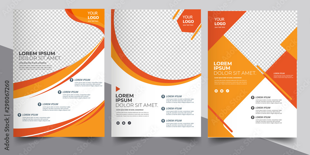 Brochure design, cover modern layout, annual report, poster, flyer in A4  - obrazy, fototapety, plakaty 