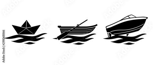 Small Boat Evolution Silhouette