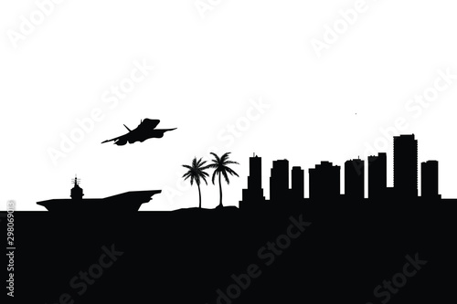 San Diego Skyline California Airforce 