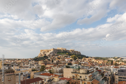 Sunrise view of Acropolis and the ancient Athens city