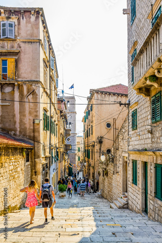 One of the charming streets of Sibenik, Croatia