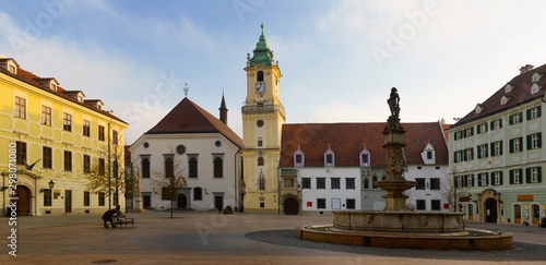  Main Square in Bratislava historic city center