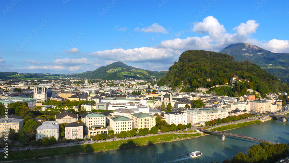 View over the City of Salzburg, Winter