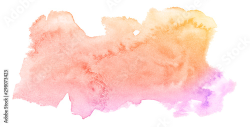 Wallpaper Mural Multicolor watercolor in pastel colors with a smooth transition of the gradient. Isolated place with divorces and borders. Frame with copy space for text. Torontodigital.ca