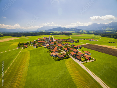 Aerial View to Weildorf , Bavaria, Germany