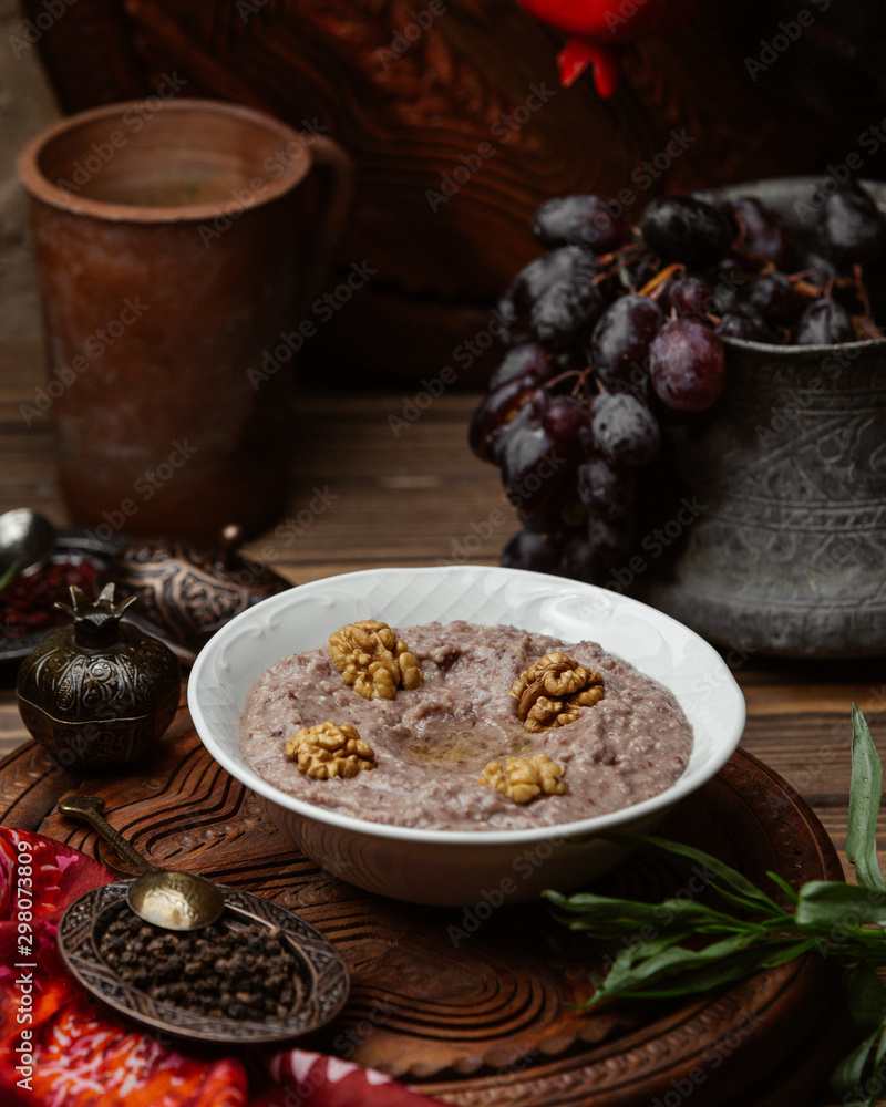 traditional azerbaijani fisinjan with walnuts traditional azerbaijani fisinjan with walnuts