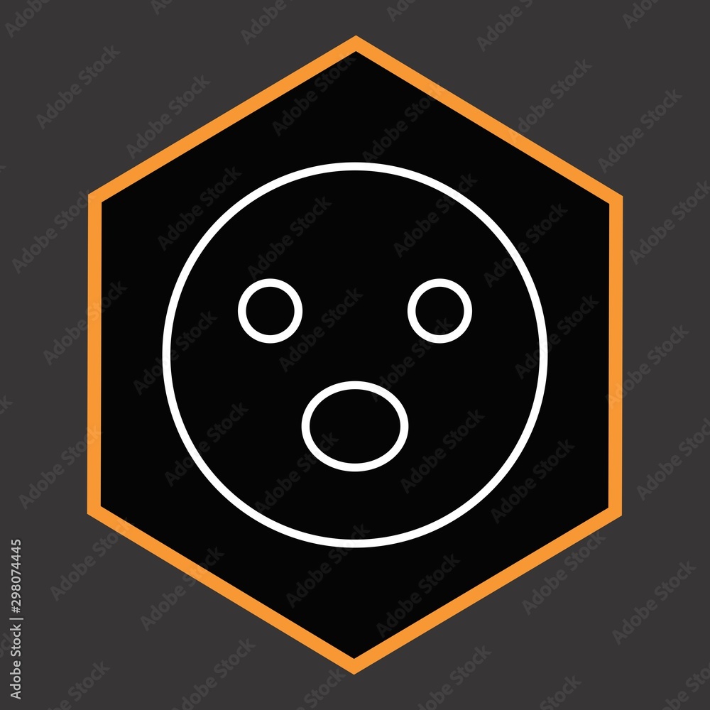 Fototapeta premium Surprise Emoji Icon For Your Design,websites and projects.