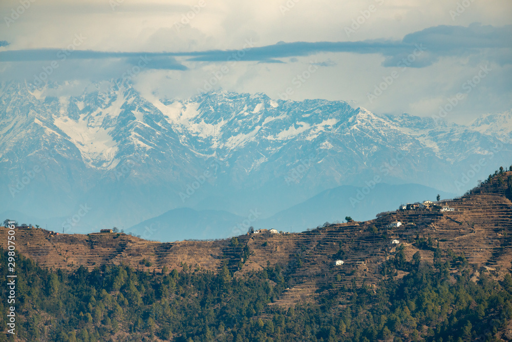 View of Himalayas from Sattal,Uttarakhand,India