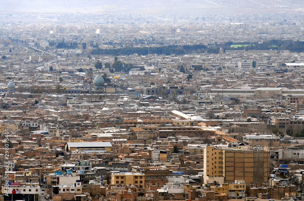 Fototapeta premium Panorama of Shiraz one of the bigest cities in Iran.