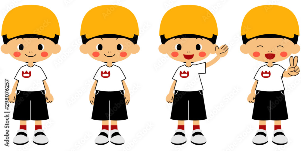 帽子の男の子の立ち姿イラスト Stock Vector Adobe Stock 帽子の男の子の立ち姿イラスト Stock Vector Adobe Stock
