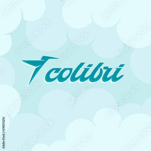 Colibri logo. Bird icon design