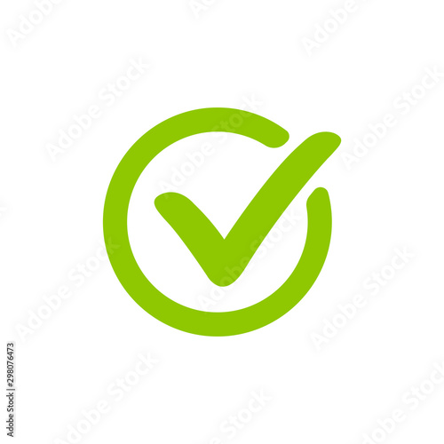 Green check mark design, icon vector