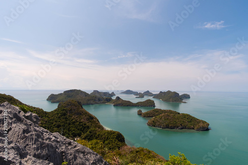 Top view of Angthong national marine park, Koh Samui, Suratthani, Thailand.