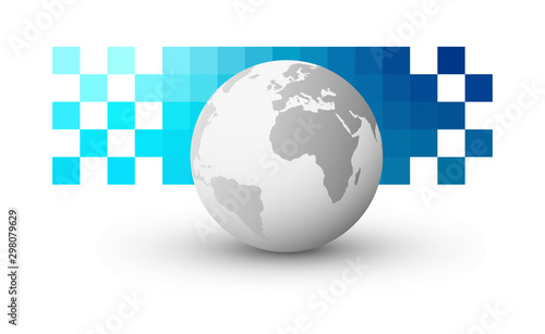 pianeta, digitale, informatica, pixel