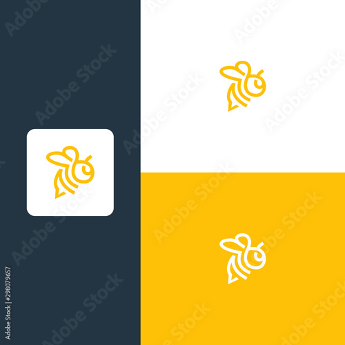 bee line logo vector icon illustration design vector.premium vector