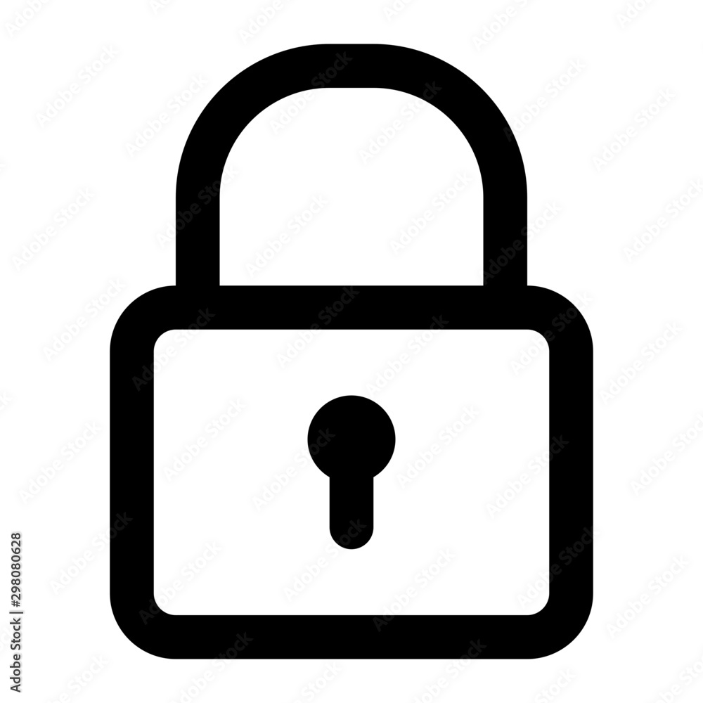 Lock Line Icon Vector Lock Line Icon Vector