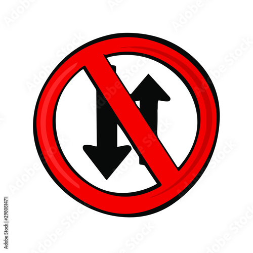 no two way sign