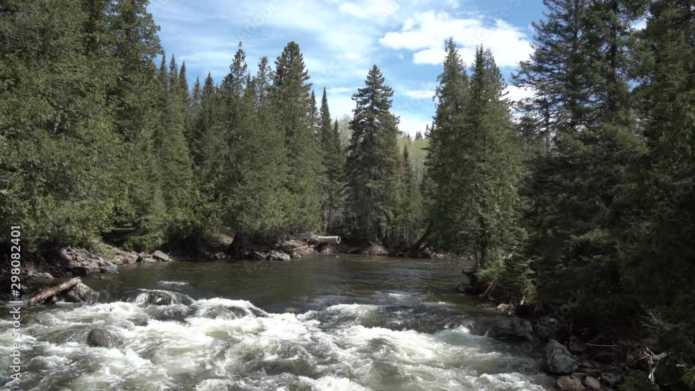 River flowing in the woods of Gaspesie, Quebec. River flowing in the woods of Gaspesie, Quebec.