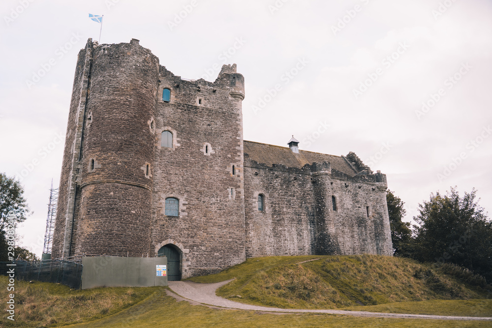 A view of Doune castle in Scotland 