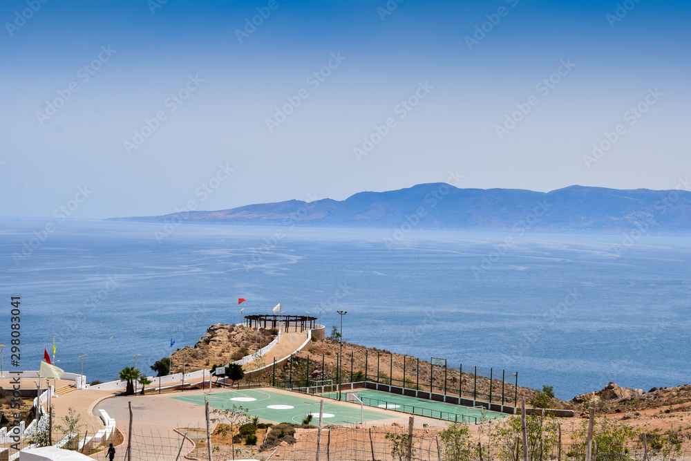 Panoramic View OF Quemado Ocean, Hoceima City, Morocco