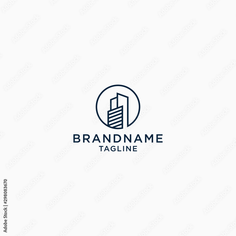 Fototapeta premium Building Logo Icon Design Template. Apartment, Construction, Modern Vector Illustration