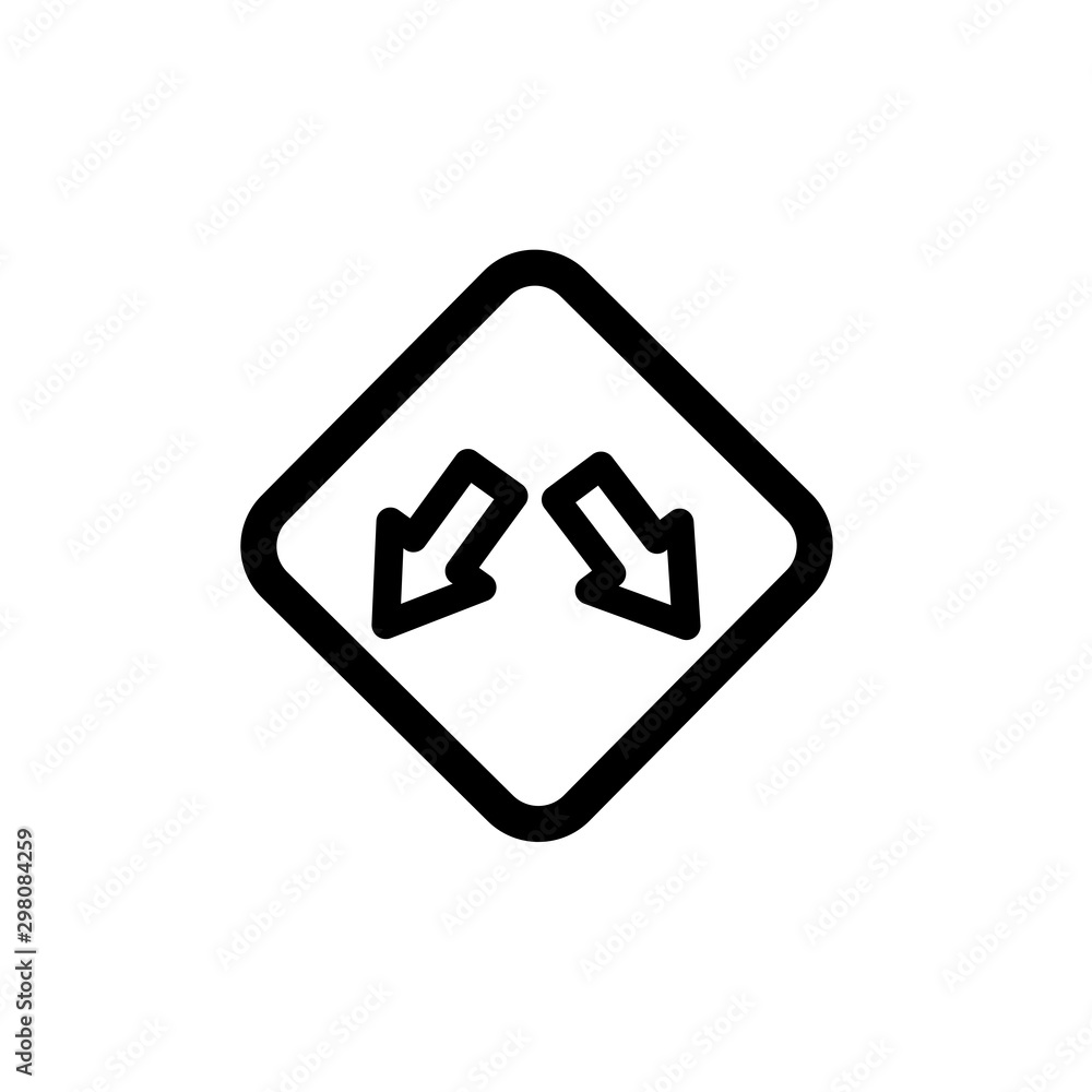 Two way arrow vector symbol isolated on white background Two way arrow vector symbol isolated on white background