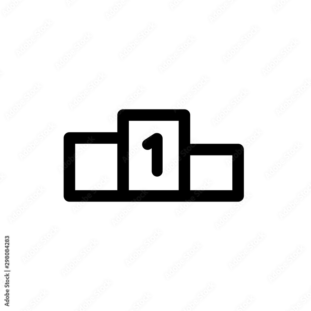 Podium Winner Vector Illustration First Place Trophy Icon Podium Winner Vector Illustration First Place Trophy Icon