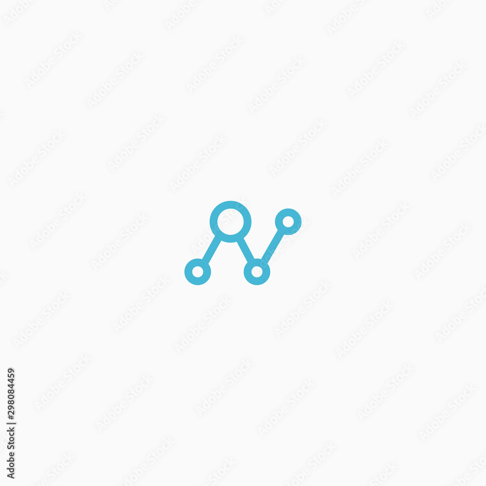 Letter N Neuron Logo Icon Design Template. Connect, Data, Modern Vector Illustration Letter N Neuron Logo Icon Design Template. Connect, Data, Modern Vector Illustration