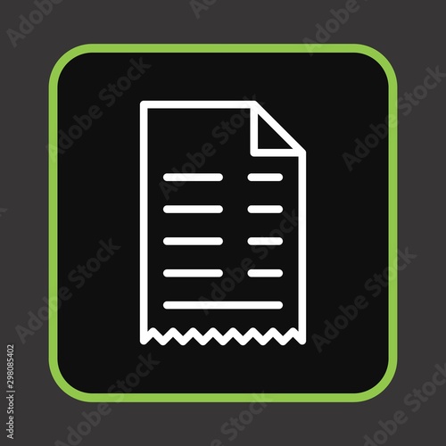 Receipt Icon For Your Design,websites and projects. © Encoder X Solutions