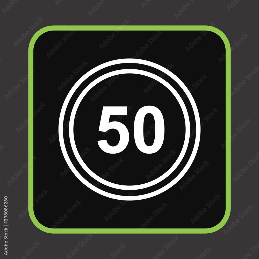 Speed Limit 50 Icon For Your Design,websites and projects. Speed Limit 50 Icon For Your Design,websites and projects.