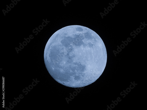 Full moon photographed in Salzburg, Austria