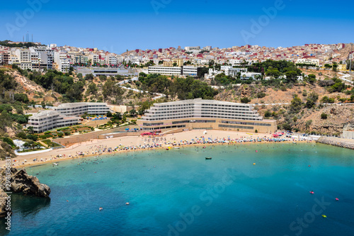Panoramic View OF Quemado Beach, Hoceima City, Morocco
