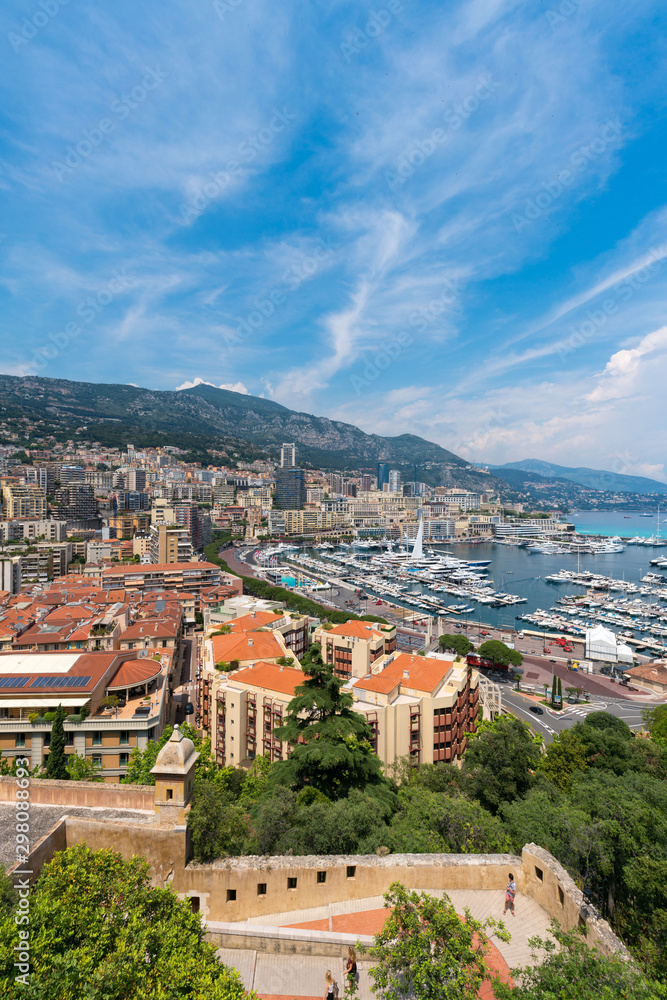 Monaco Ville, View of La Condamine and Monte Carlo