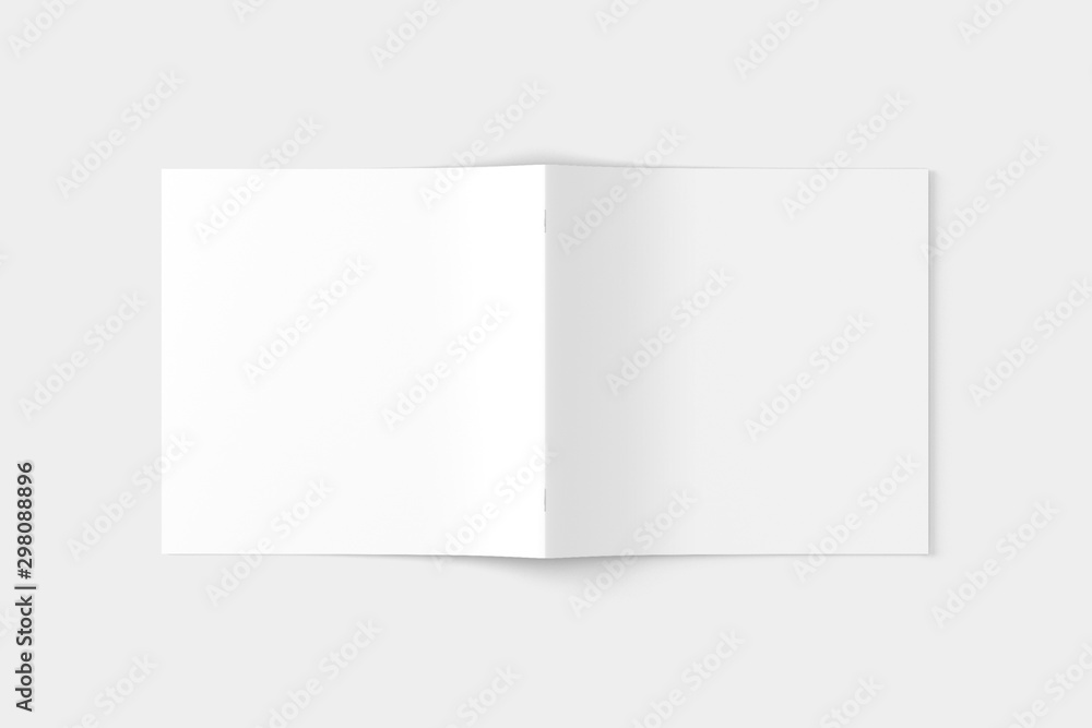 Square Magazine Brochure Blank White Mockup Square Magazine Brochure Blank White Mockup