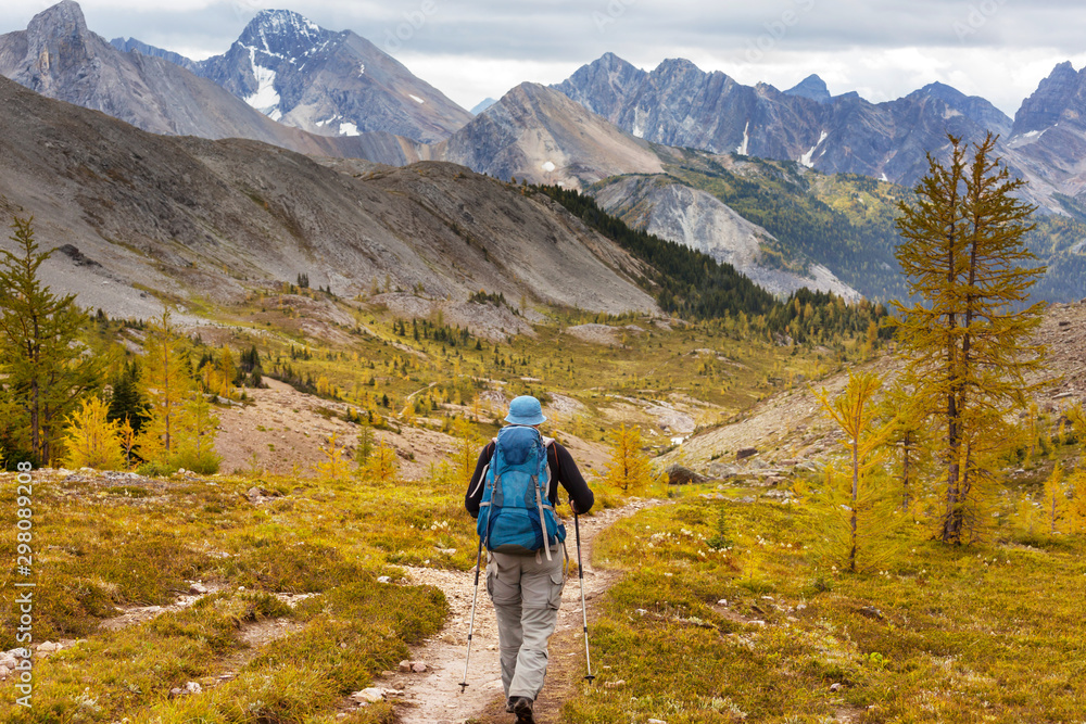 Hike in autumn season