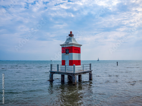 Faro Rosso, Light Tower in Lignano, Italy