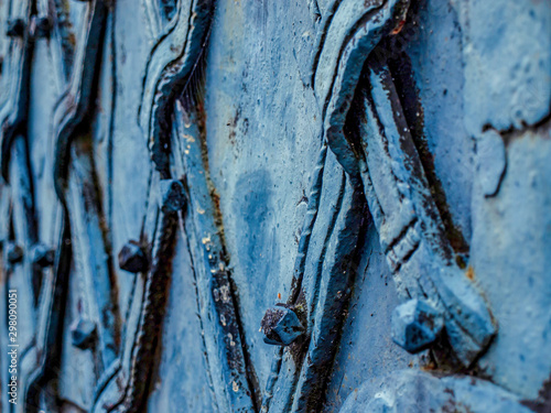 Old Gate made of wrought iron, on Moenchsberg, Salzburg, Austria