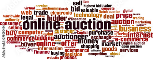 Online auction word cloud