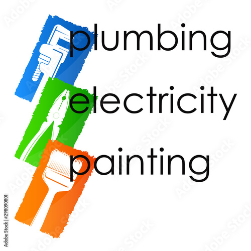 Symbol plumbing painting and electrician repair and installation