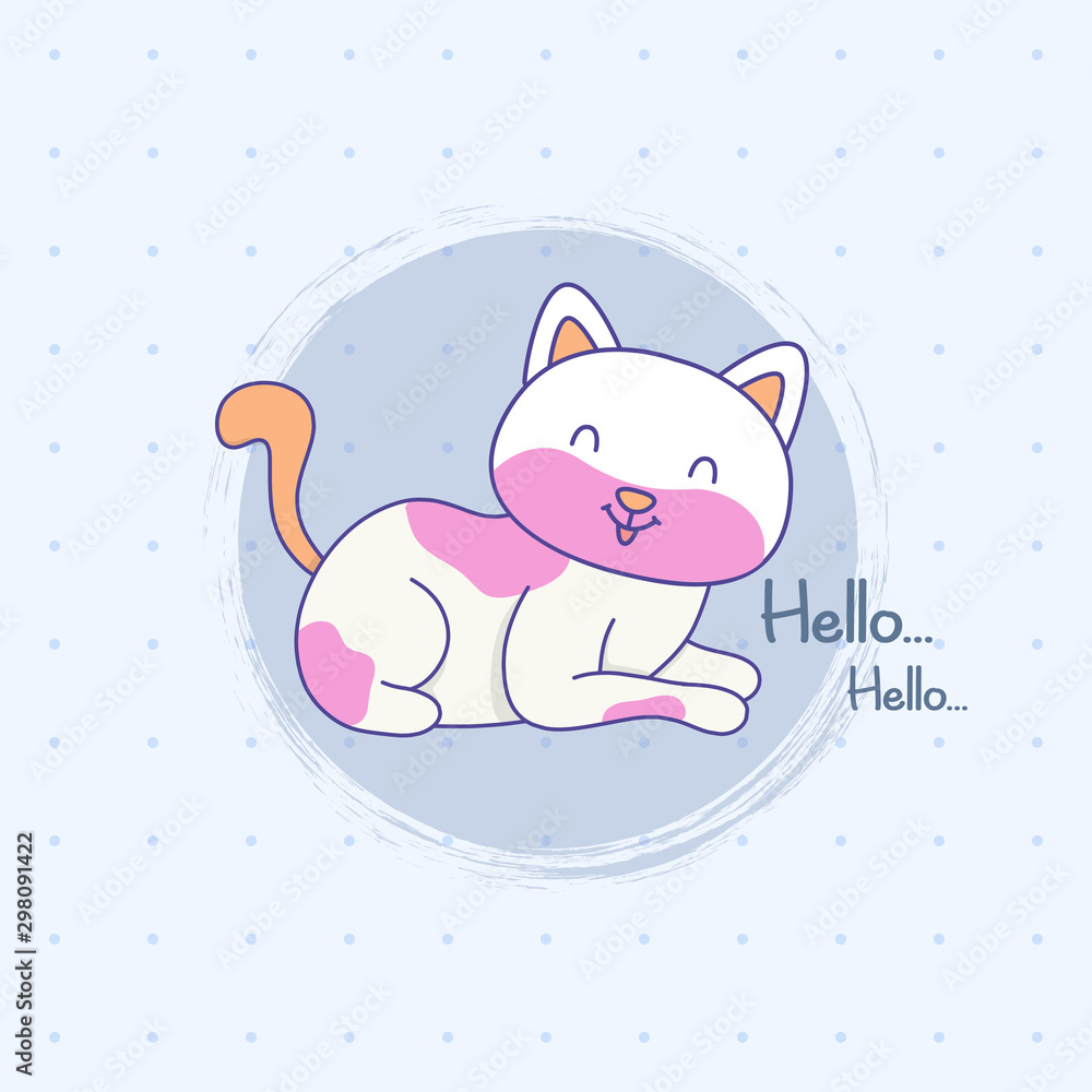 Cute cat cartoon hand draw Cute cat cartoon hand draw