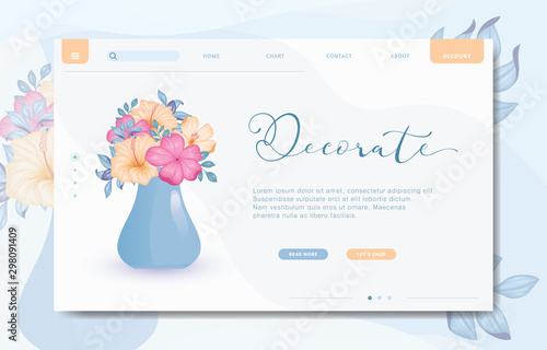 Modern design concept of personal branding for banner and website