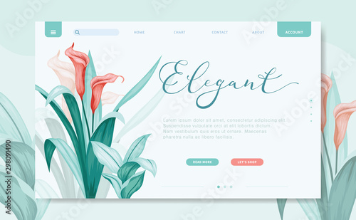 Modern design concept of personal branding for banner and website