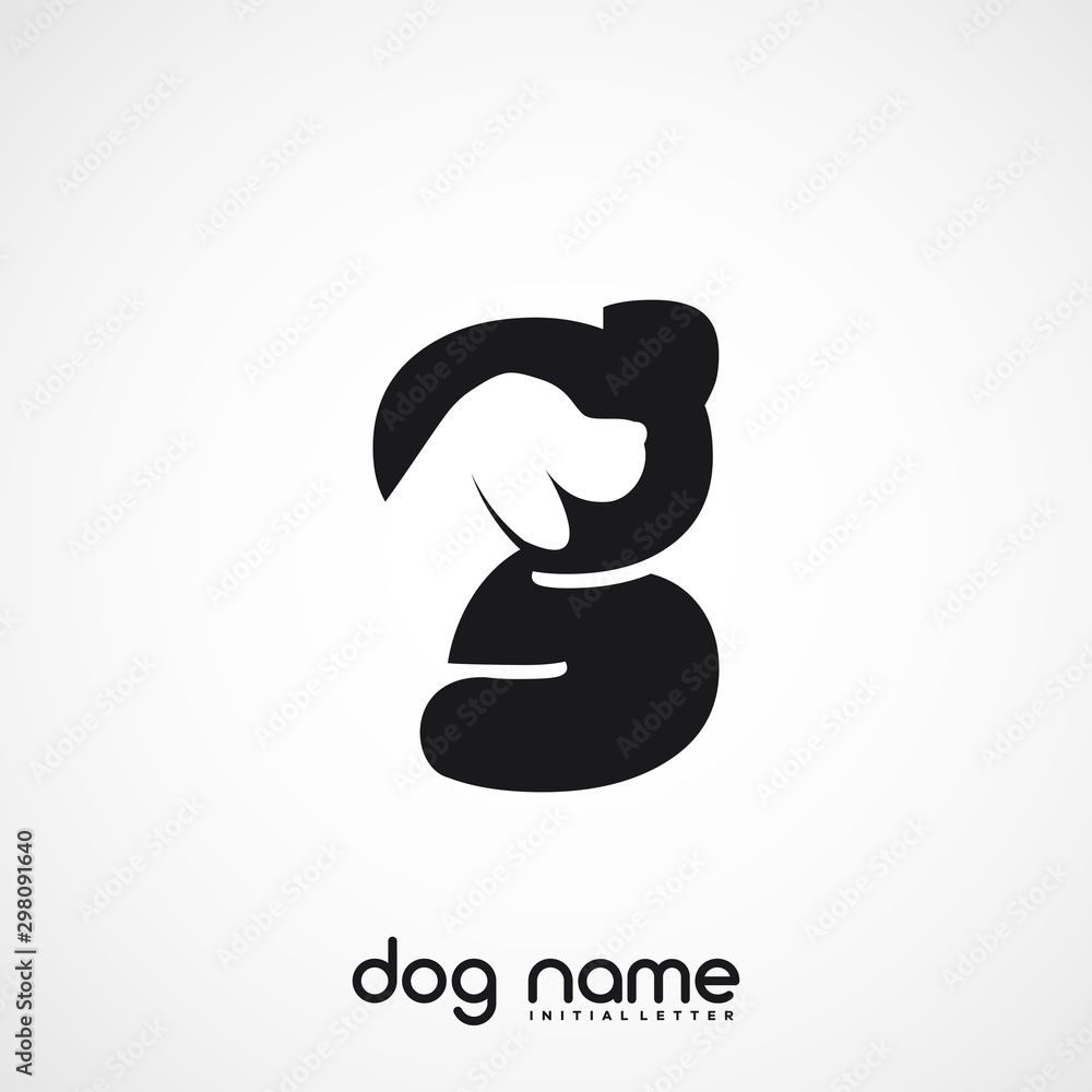 Initial Letter G Dog Logo And Icon Name Dog Design Vector Stock Vector Adobe Stock