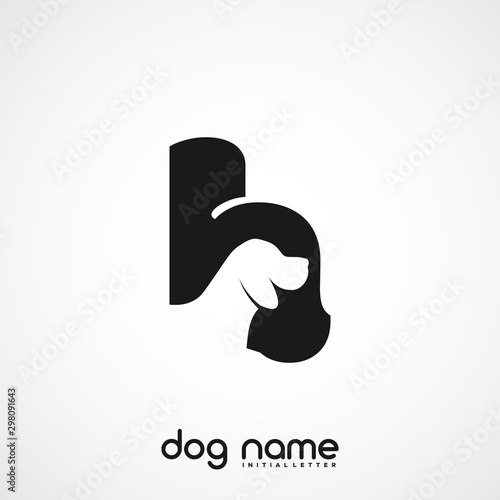 Initial Letter H Dog Logo And Icon Name Dog Design Vector.
