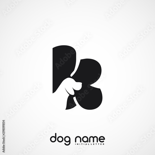 Initial Letter K Dog Logo And Icon Name Dog Design Vector.