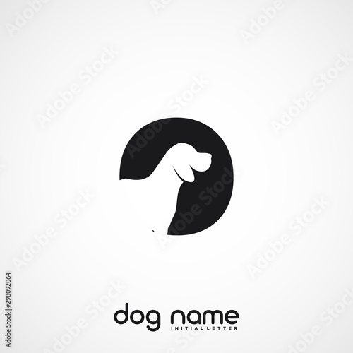 Initial Letter O Dog Logo And Icon Name Dog Design Vector.