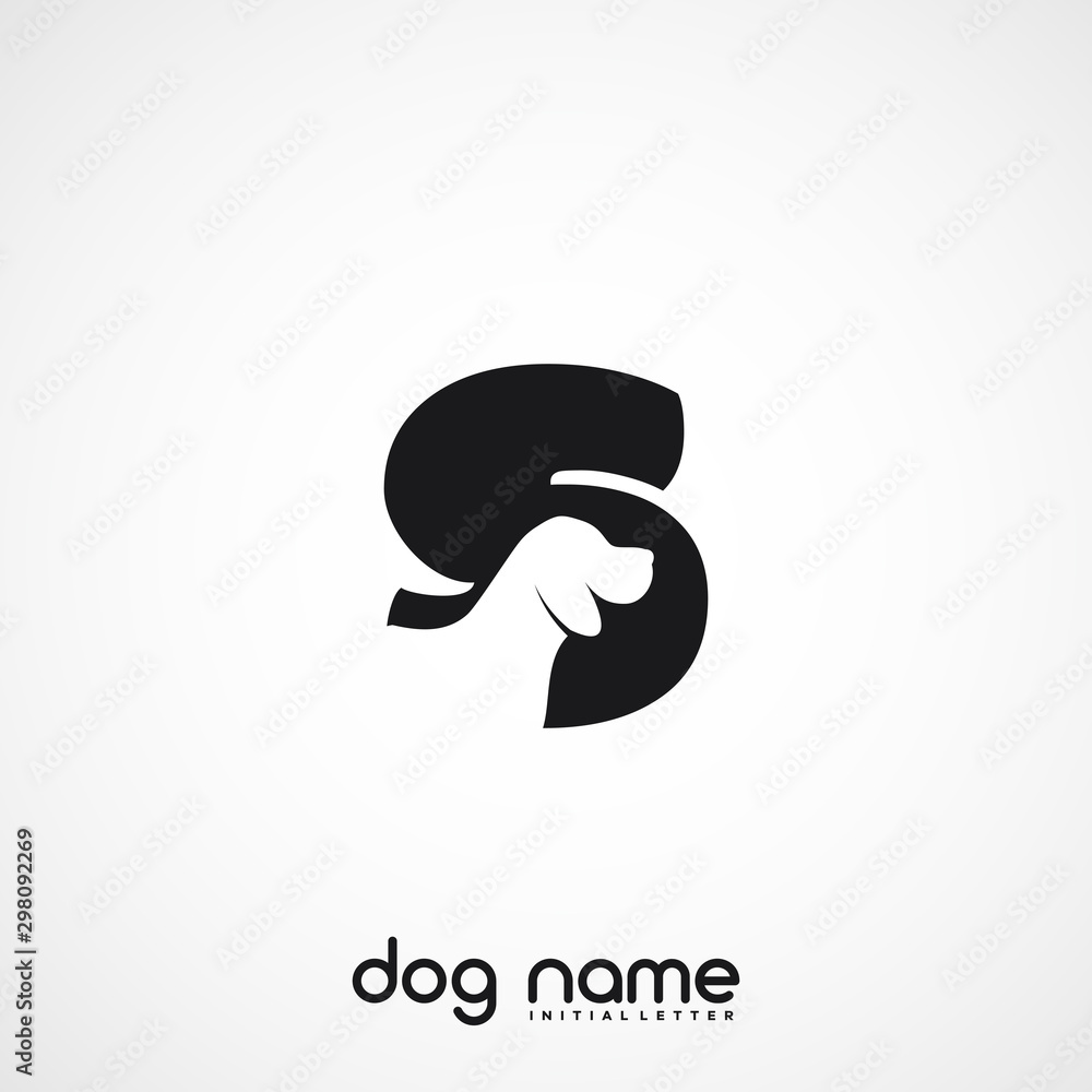 Initial Letter S Dog Logo And Icon Name Dog Design Vector. Initial Letter S Dog Logo And Icon Name Dog Design Vector.